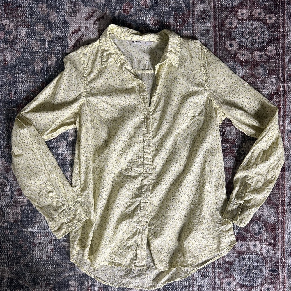 Old Navy Yellow Button Down Shirt